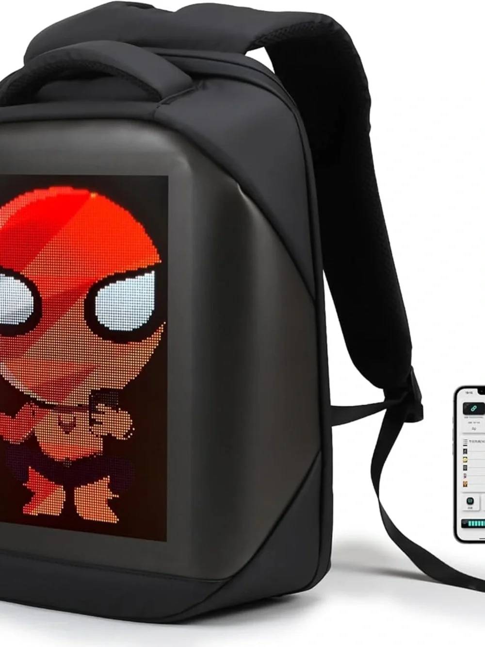 Kids LED Pixel Backpack - bluetooth connected backpack with customizable frames